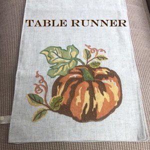 Pumpkins and Vines 70" Embroidered Table Runner
